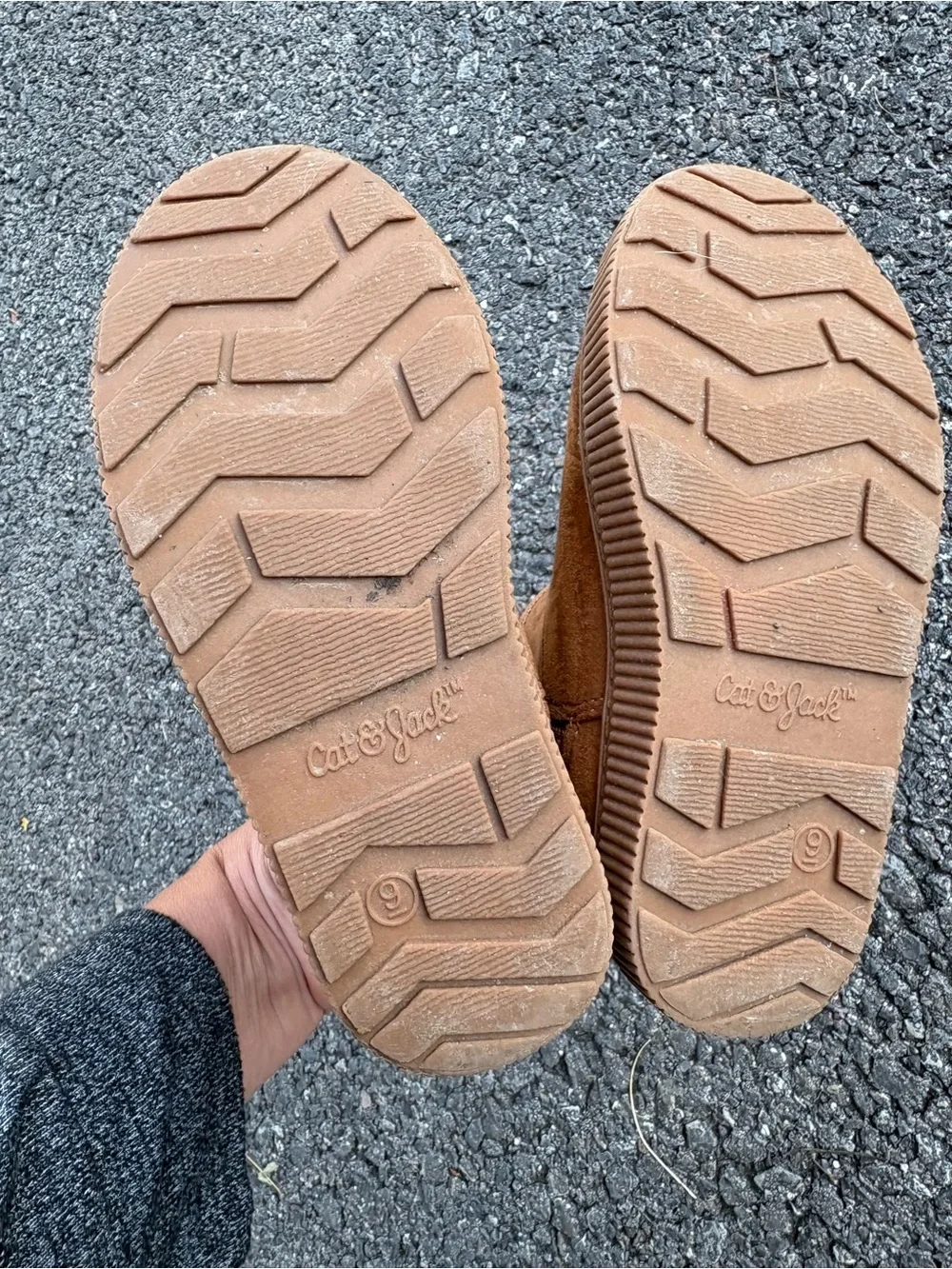 Cat & Jack Kids Tan Suede-Look zipper Boots
